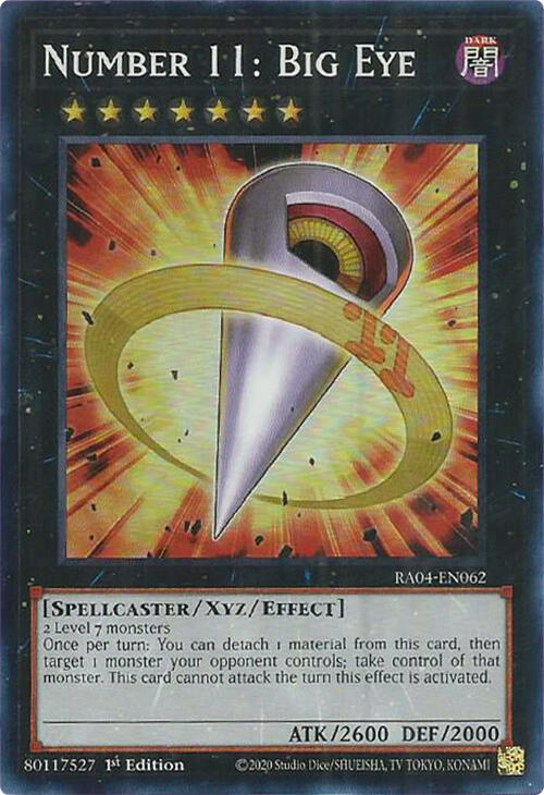 Number 11: Big Eye RA04-EN062 card from Quarter Century Stampede