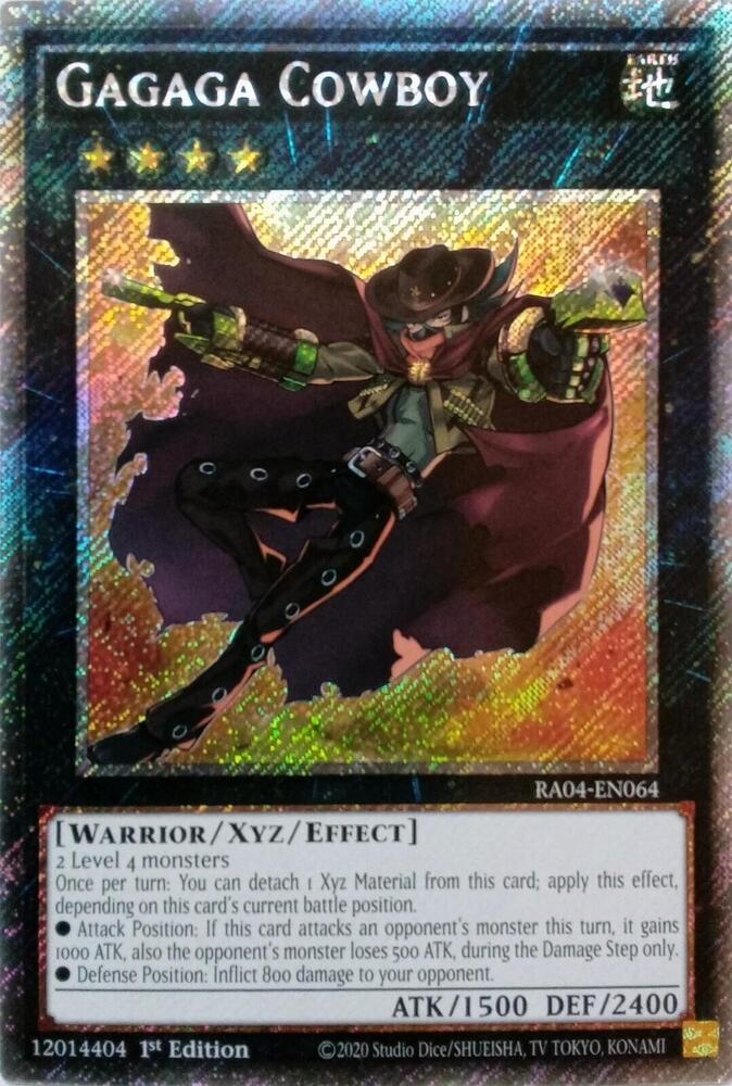 Gagaga Cowboy (Platinum Secret Rare) RA04-EN064 card from Quarter Century Stampede