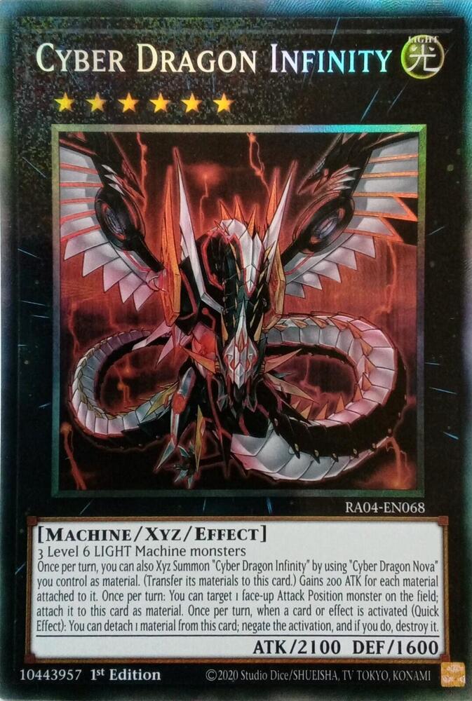 Cyber Dragon Infinity (PCR) RA04-EN068 card from Quarter Century Stampede