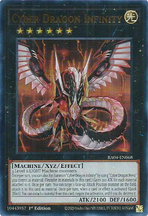 Cyber Dragon Infinity (UR) RA04-EN068 card from Quarter Century Stampede