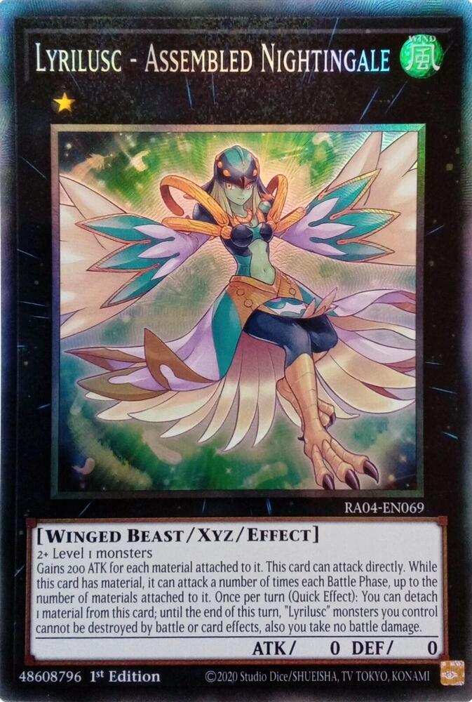 Lyrilusc - Assembled Nightingale (PCR) RA04-EN069 card from Quarter Century Stampede