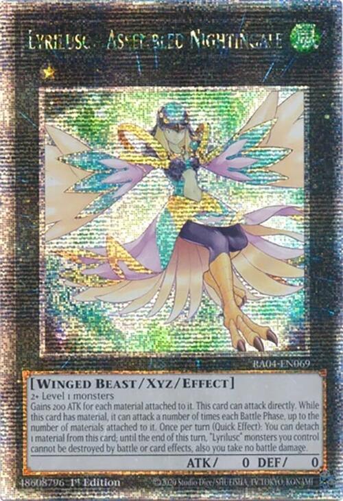 Lyrilusc - Assembled Nightingale (Quarter Century Secret Rare) RA04-EN069 card from Quarter Century Stampede
