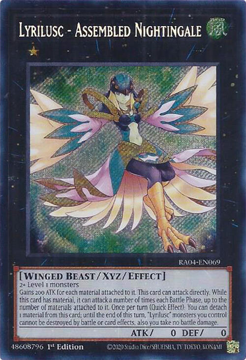 Lyrilusc - Assembled Nightingale (Secret Rare) RA04-EN069 card from Quarter Century Stampede
