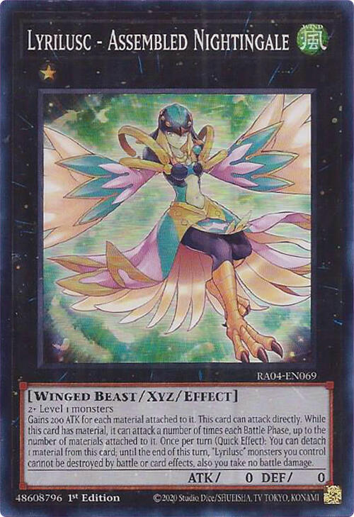 Lyrilusc - Assembled Nightingale RA04-EN069 card from Quarter Century Stampede