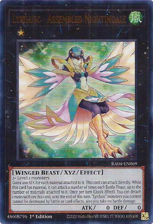 Lyrilusc - Assembled Nightingale (UR) RA04-EN069 card from Quarter Century Stampede