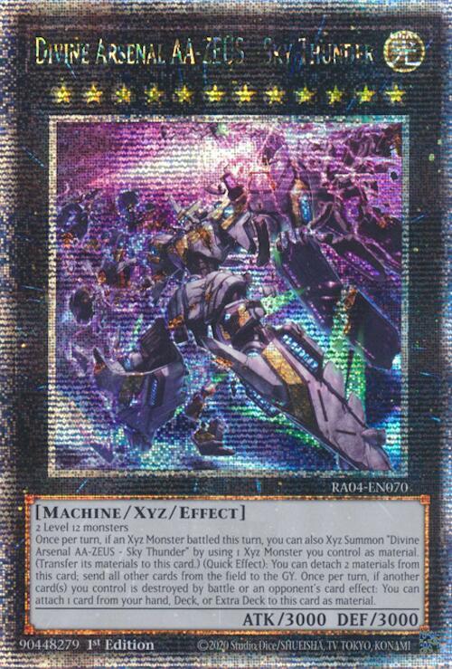 Divine Arsenal AA-ZEUS - Sky Thunder (New Art) (Quarter Century Secret Rare) RA04-EN070 card from Quarter Century Stampede