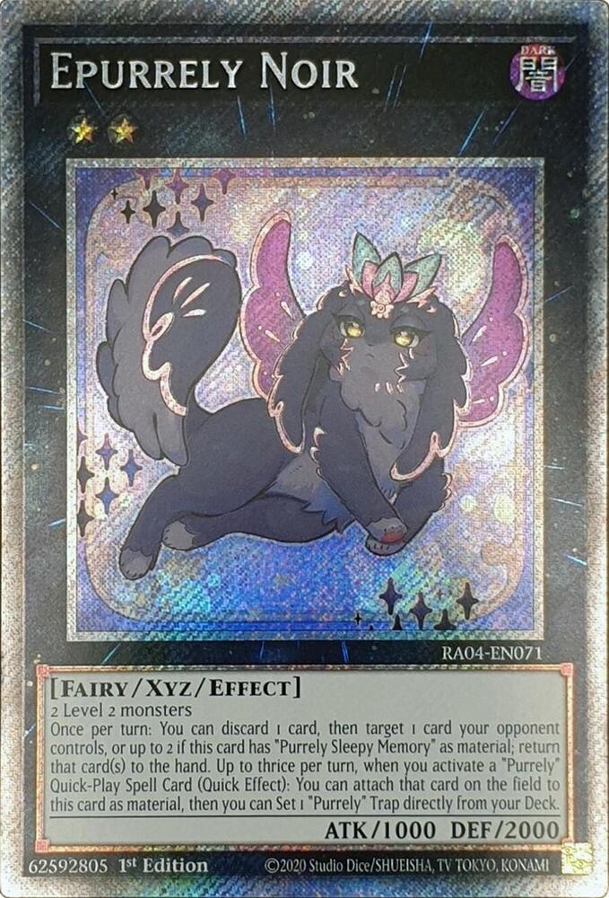 Epurrely Noir (Platinum Secret Rare) RA04-EN071 card from Quarter Century Stampede