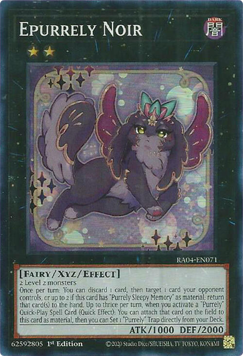 Epurrely Noir RA04-EN071 card from Quarter Century Stampede