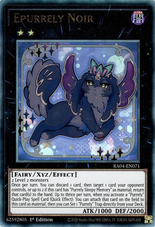 Epurrely Noir (PUR) RA04-EN071 card from Quarter Century Stampede