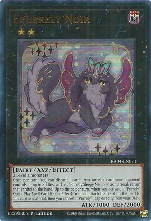 Epurrely Noir (UR) RA04-EN071 card from Quarter Century Stampede