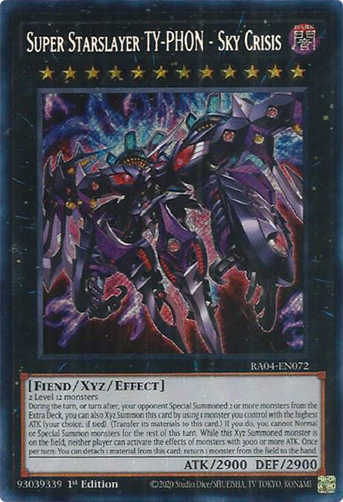 Super Starslayer TY-PHON - Sky Crisis (Secret Rare) RA04-EN072 card from Quarter Century Stampede