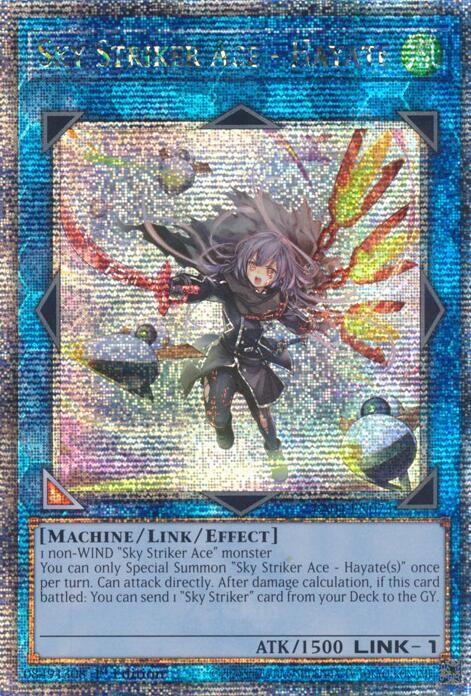 Sky Striker Ace - Hayate (New Art) (Quarter Century Secret Rare) RA04-EN073 card from Quarter Century Stampede