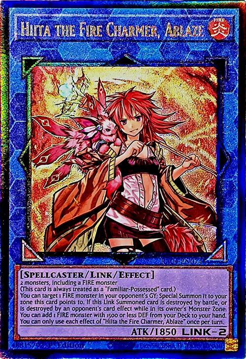 Hiita the Fire Charmer, Ablaze (PUR) RA04-EN074 card from Quarter Century Stampede