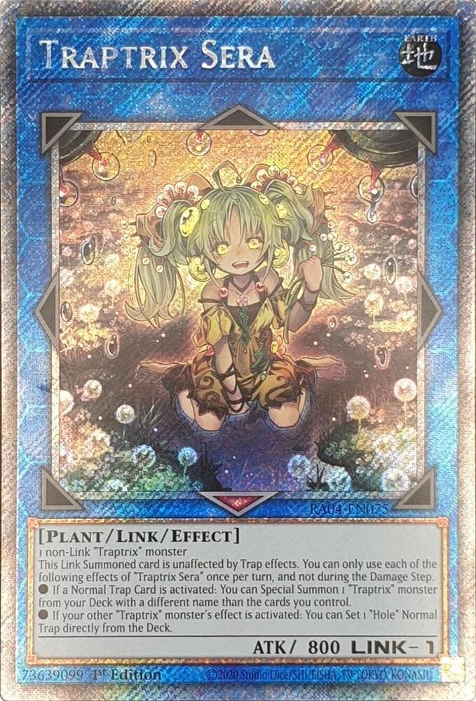 Traptrix Sera (Platinum Secret Rare) RA04-EN075 card from Quarter Century Stampede