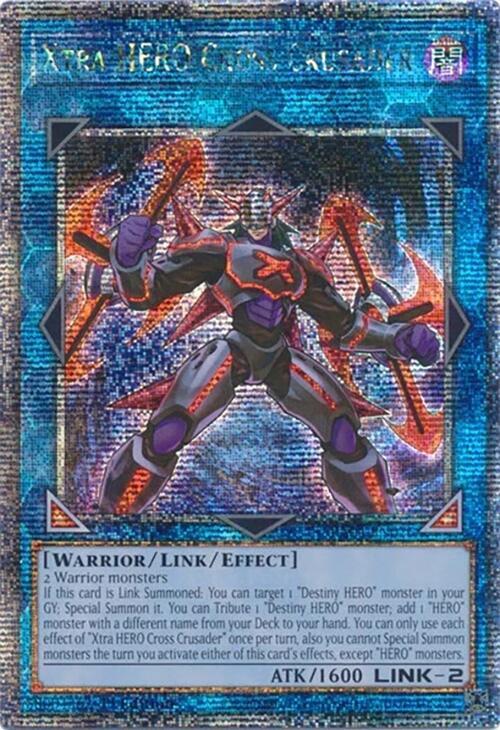 Xtra HERO Cross Crusader (Quarter Century Secret Rare) RA04-EN076 card from Quarter Century Stampede