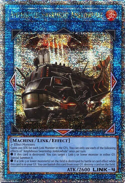 Amphibious Swarmship Amblowhale (Quarter Century Secret Rare) RA04-EN077 card from Quarter Century Stampede