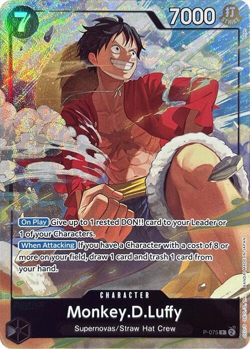 Monkey.D.Luffy (Premium Card Collection -Best Selection Vol. 3-) P-075 card from One Piece Promotion Cards