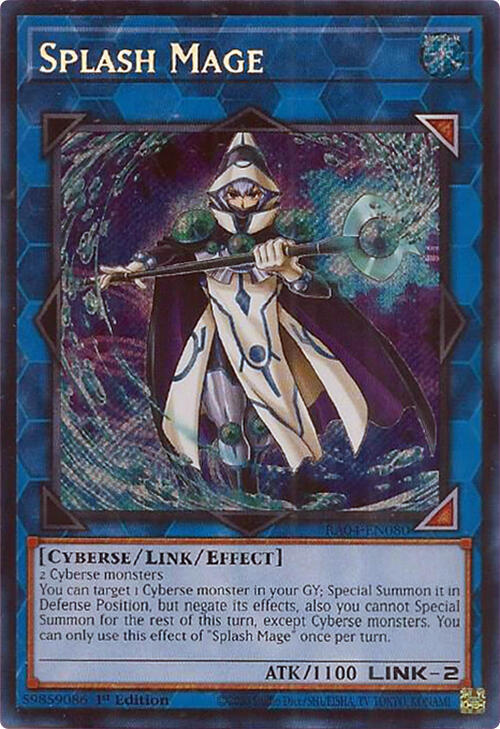 Splash Mage (Secret Rare) RA04-EN080 card from Quarter Century Stampede