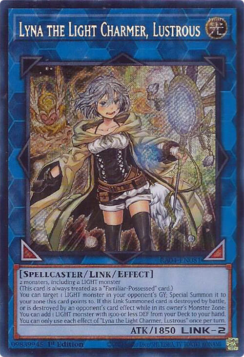 Lyna the Light Charmer, Lustrous (Secret Rare) RA04-EN081 card from Quarter Century Stampede