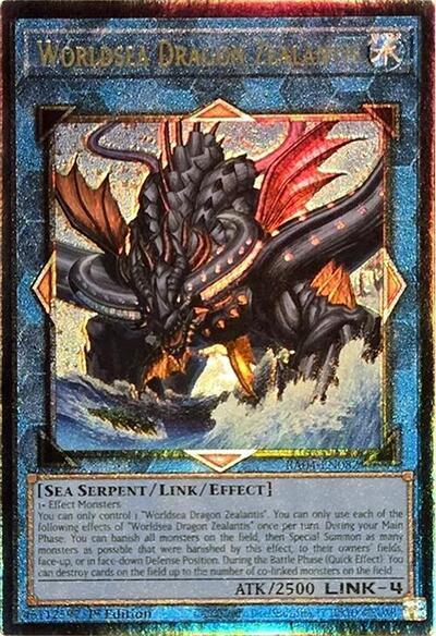 Worldsea Dragon Zealantis (PUR) RA04-EN082 card from Quarter Century Stampede