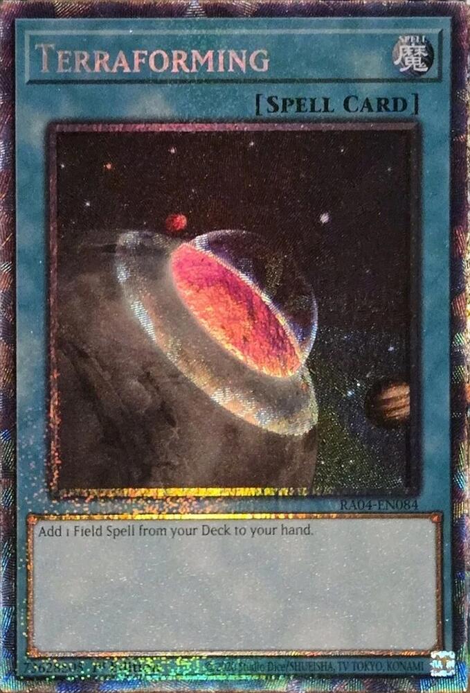 Terraforming (PCR) RA04-EN084 card from Quarter Century Stampede