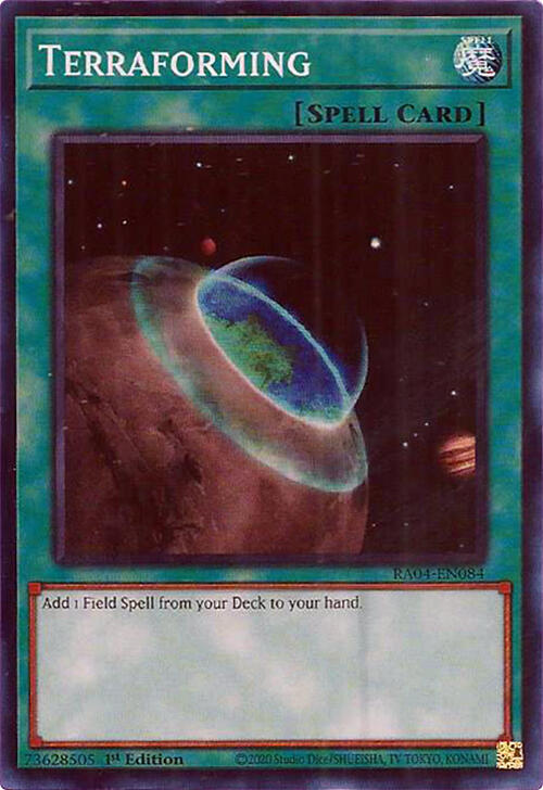 Terraforming RA04-EN084 card from Quarter Century Stampede