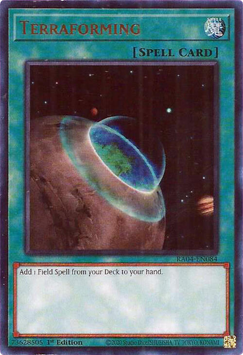 Terraforming (UR) RA04-EN084 card from Quarter Century Stampede