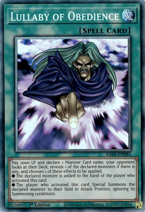 Lullaby of Obedience (PCR) RA04-EN085 card from Quarter Century Stampede