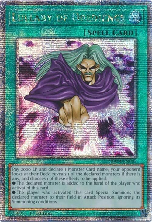 Lullaby of Obedience (Quarter Century Secret Rare) RA04-EN085 card from Quarter Century Stampede