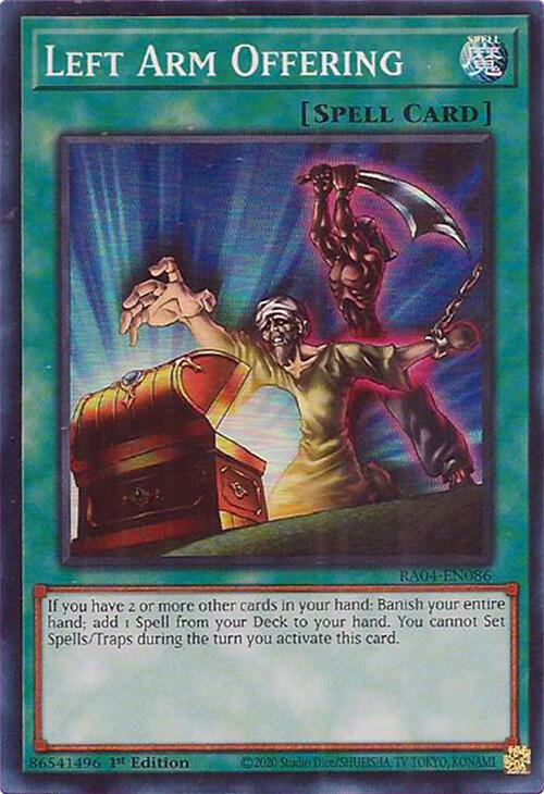 Left Arm Offering RA04-EN086 card from Quarter Century Stampede