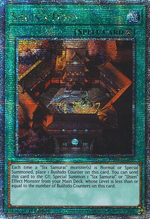 Shien's Dojo (Quarter Century Secret Rare) RA04-EN088 card from Quarter Century Stampede