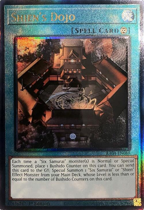 Shien's Dojo (PUR) RA04-EN088 card from Quarter Century Stampede