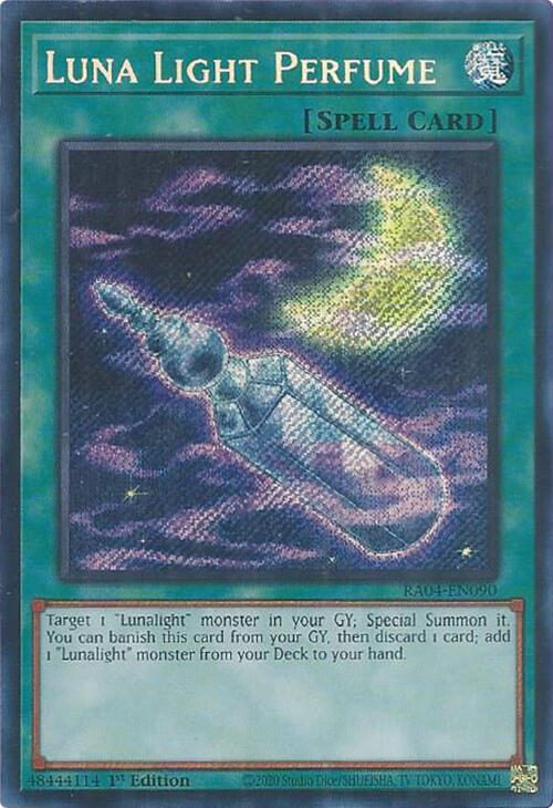 Luna Light Perfume (Secret Rare) RA04-EN090 card from Quarter Century Stampede