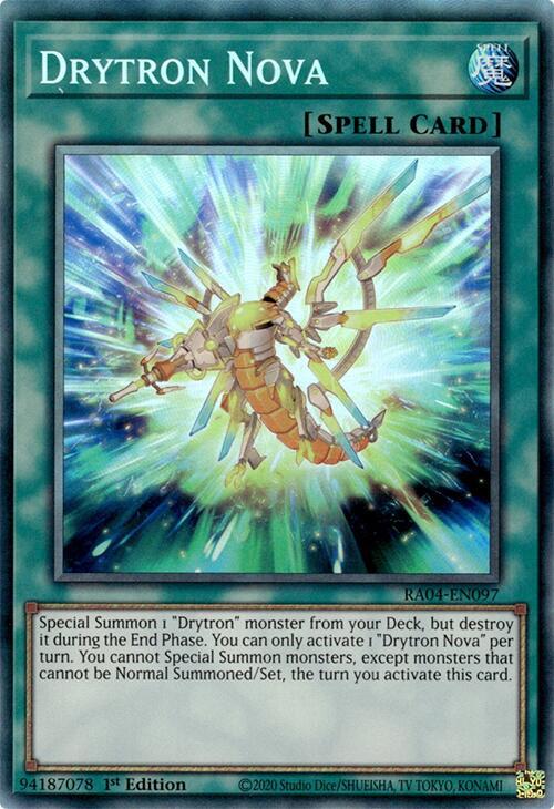 Drytron Nova (PCR) RA04-EN097 card from Quarter Century Stampede