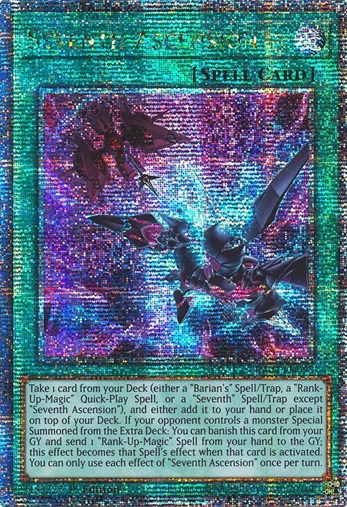 Seventh Ascension (Quarter Century Secret Rare) RA04-EN098 card from Quarter Century Stampede