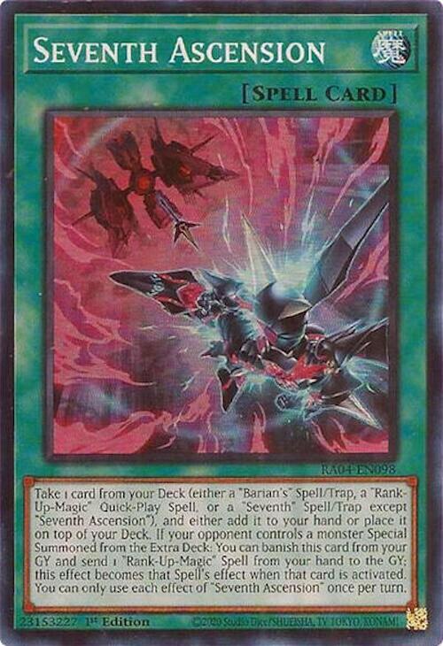 Seventh Ascension RA04-EN098 card from Quarter Century Stampede