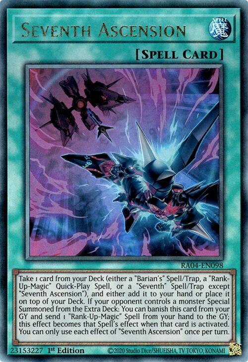Seventh Ascension (PUR) RA04-EN098 card from Quarter Century Stampede