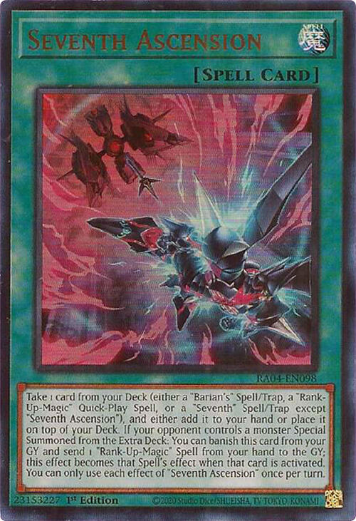 Seventh Ascension (UR) RA04-EN098 card from Quarter Century Stampede