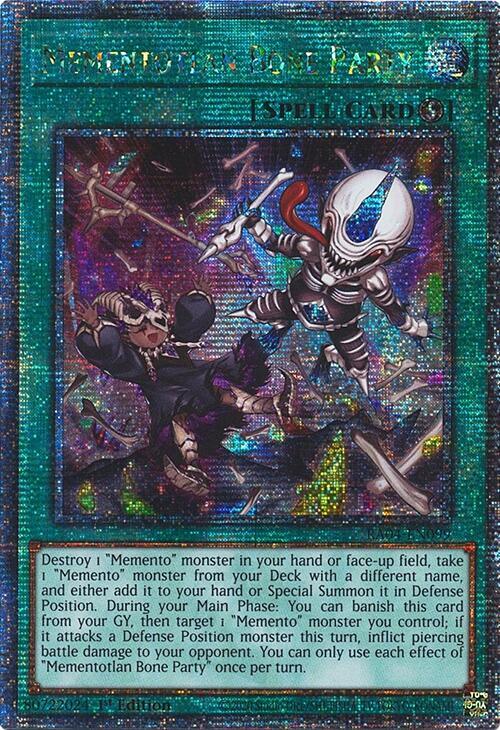 Mementotlan Bone Party (Quarter Century Secret Rare) RA04-EN099 card from Quarter Century Stampede