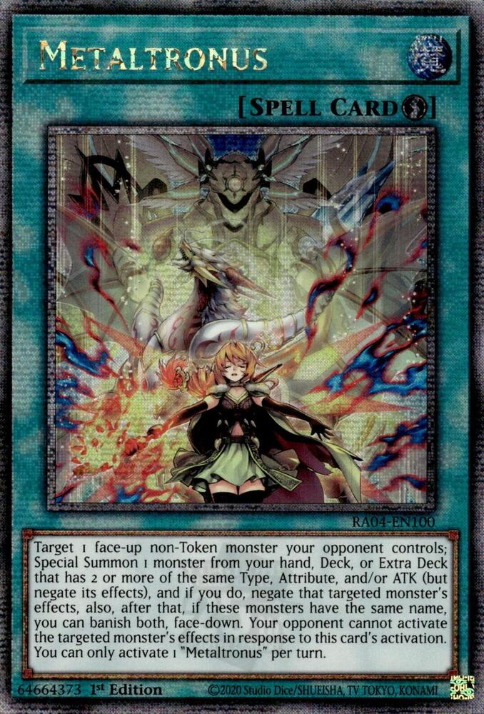 Metaltronus (Quarter Century Secret Rare) RA04-EN100 card from Quarter Century Stampede