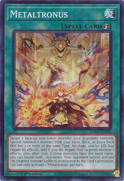 Metaltronus RA04-EN100 card from Quarter Century Stampede
