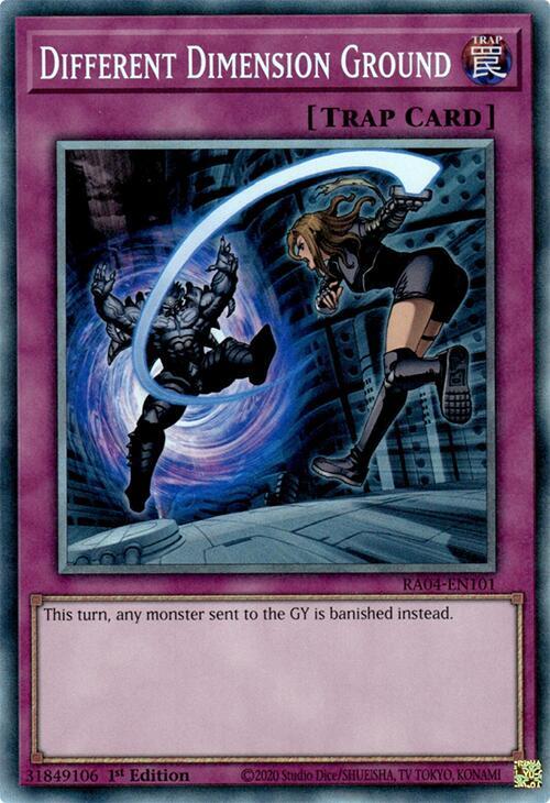 Different Dimension Ground (PCR) RA04-EN101 card from Quarter Century Stampede