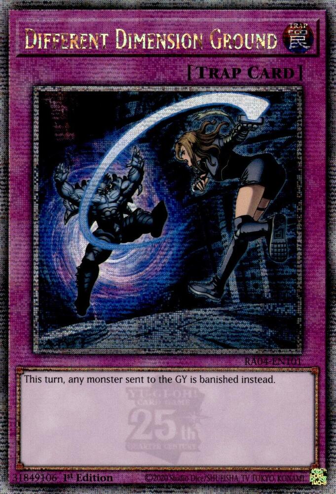 Different Dimension Ground (Quarter Century Secret Rare) RA04-EN101 card from Quarter Century Stampede