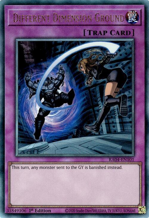 Different Dimension Ground (PUR) RA04-EN101 card from Quarter Century Stampede