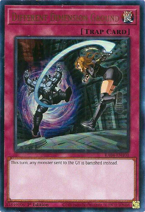 Different Dimension Ground (UR) RA04-EN101 card from Quarter Century Stampede