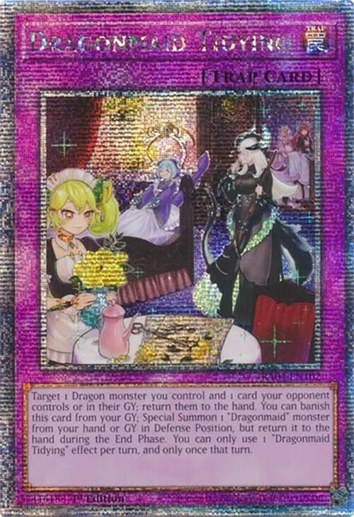 Dragonmaid Tidying (Quarter Century Secret Rare) RA04-EN102 card from Quarter Century Stampede