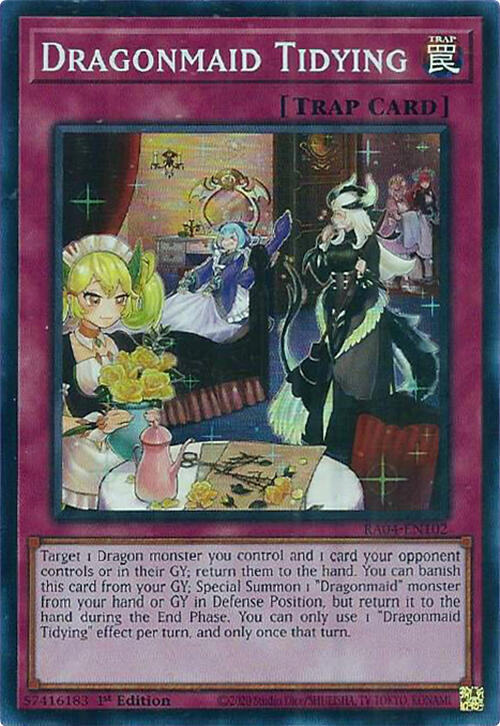 Dragonmaid Tidying RA04-EN102 card from Quarter Century Stampede