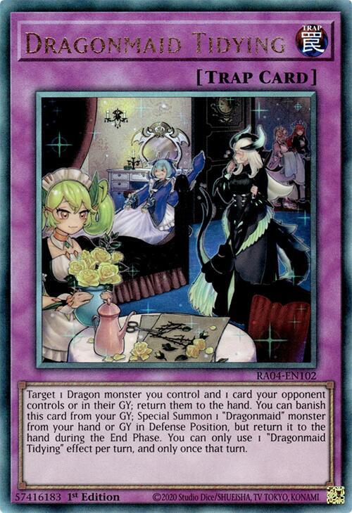 Dragonmaid Tidying (PUR) RA04-EN102 card from Quarter Century Stampede
