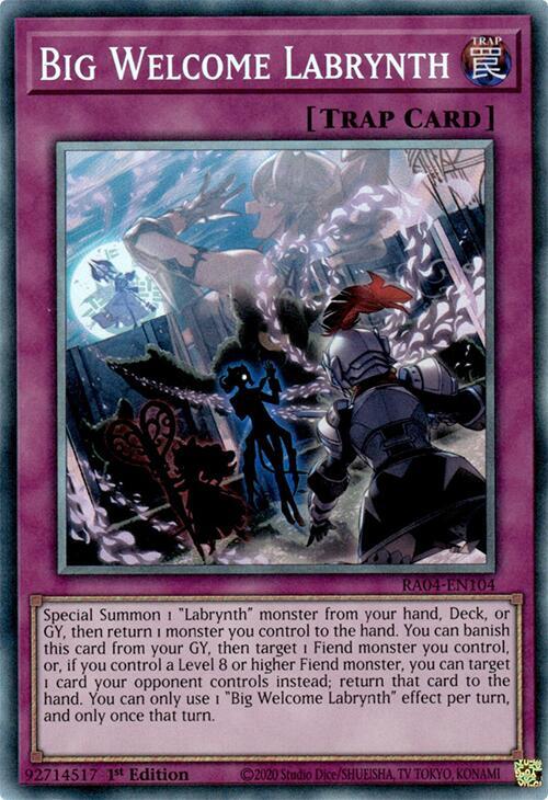 Big Welcome Labrynth (PCR) RA04-EN104 card from Quarter Century Stampede