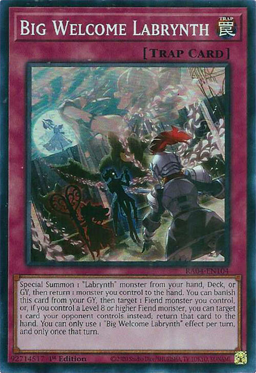 Big Welcome Labrynth RA04-EN104 card from Quarter Century Stampede